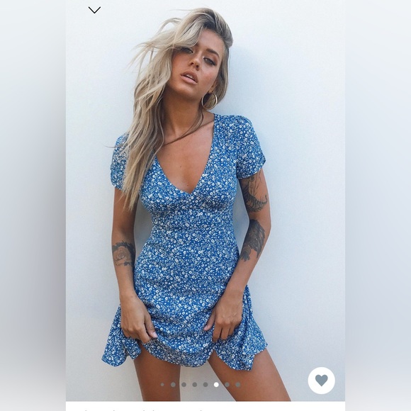 Princess Polly The Sting Dress in Blue, Size 8 - Picture 6 of 6